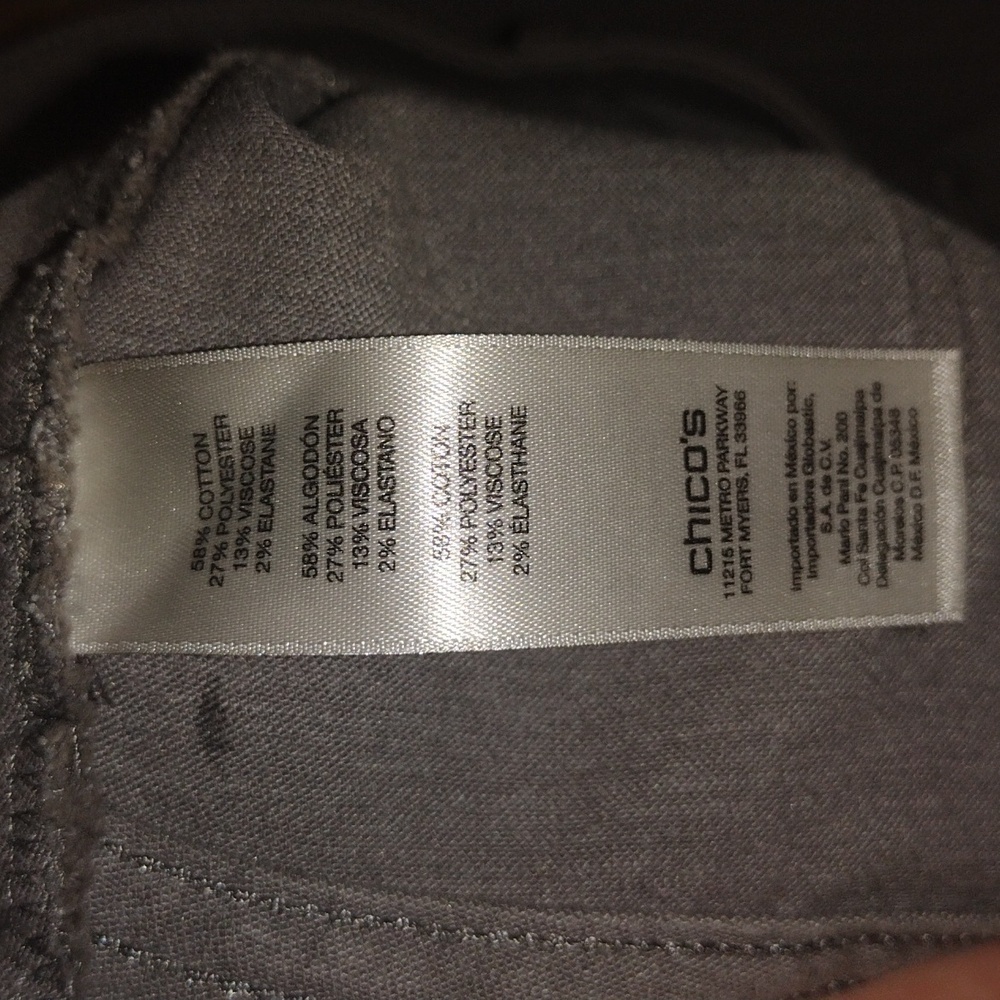 Chico's Platinum Gray Pull on Pants Size 1.5/10 - Picture 6 of 7